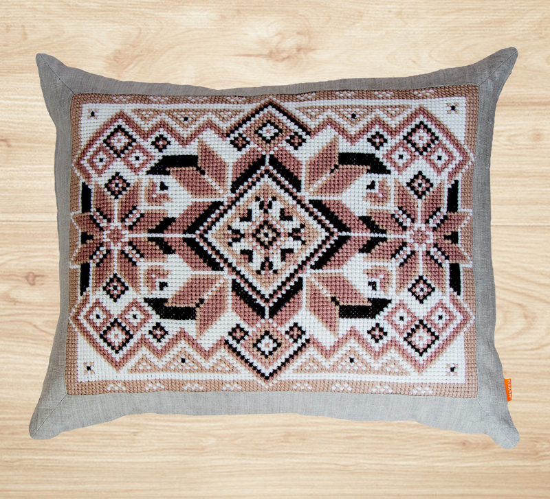 Звезда Богородицы какао на белом фоне 55х65 см