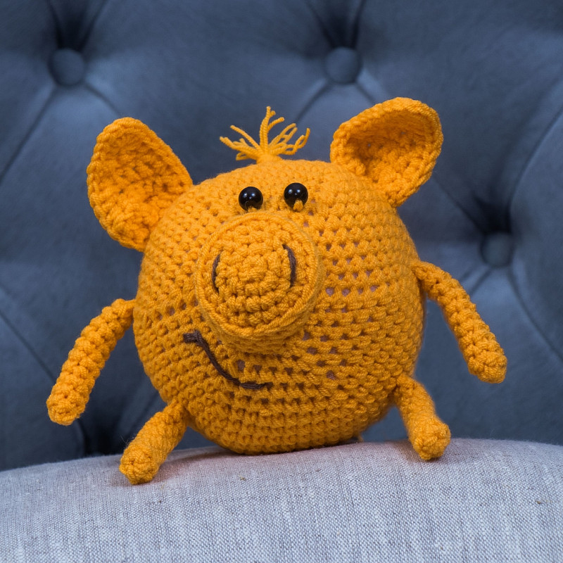 Свинка-колобок 22 см