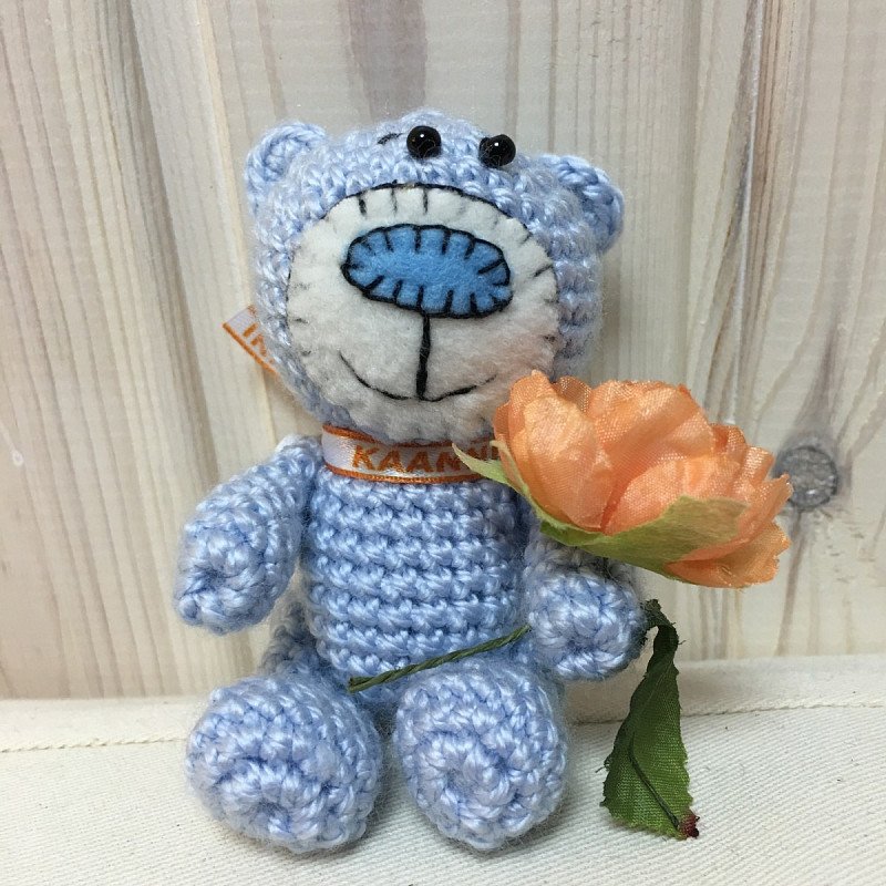 Мягкая вязанная игрушка Медвежонок  маленький