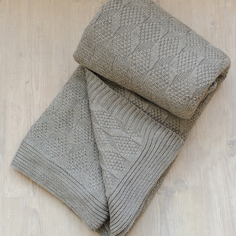 Плед-покрывало капуччино ромб