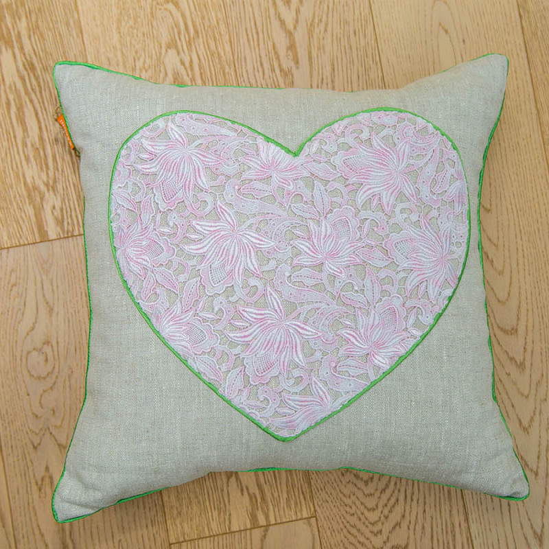 Розовое сердце 40-40 см