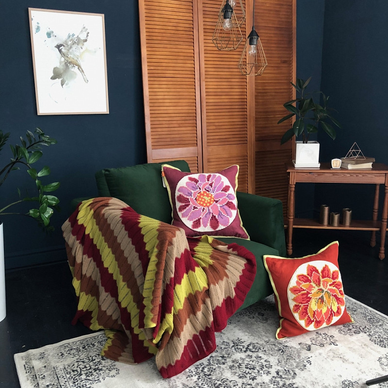 Маленький плед для кресла 160х160 см