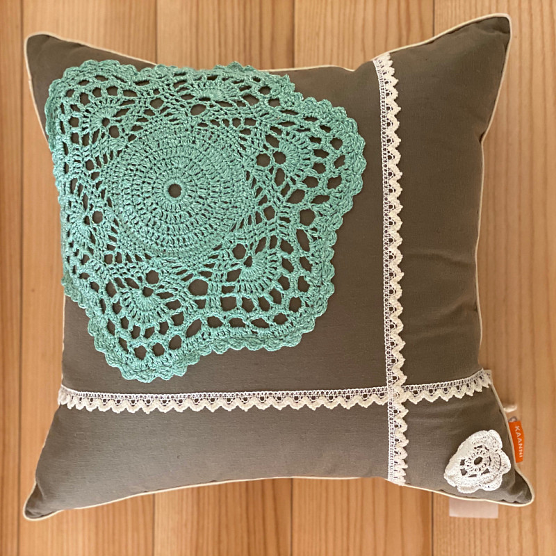 Два кружева зеленая 40х40 см