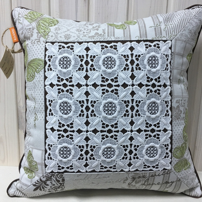 Бабочки с кружевом коричневая