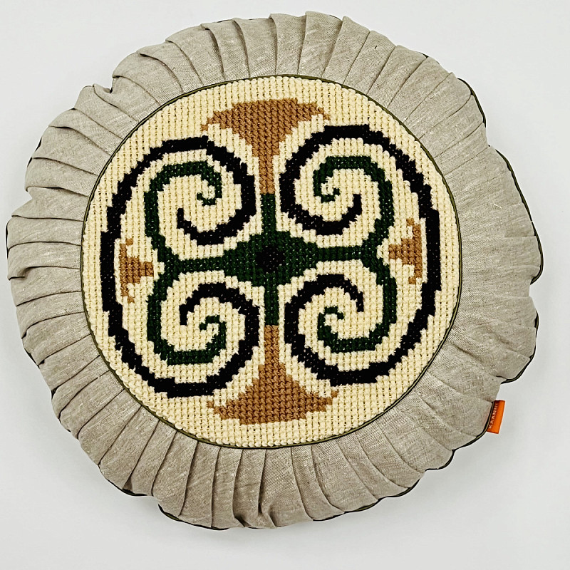 Круглая мандала зеленая