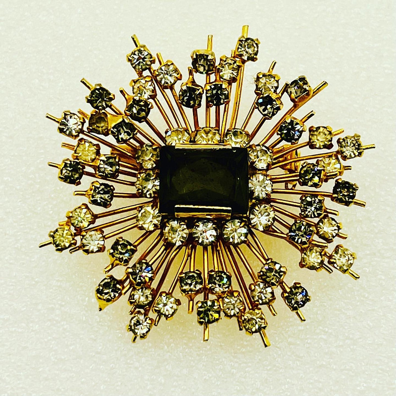 Винтаж Брошь остроконечная звезда