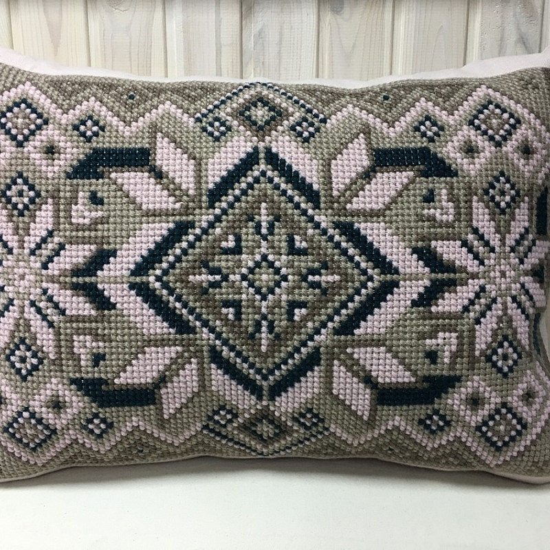 Большая звезда розовый с аквамарином