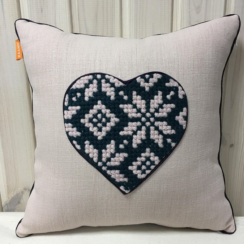 Сердечко аквамарин с розовым